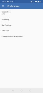 Settings page