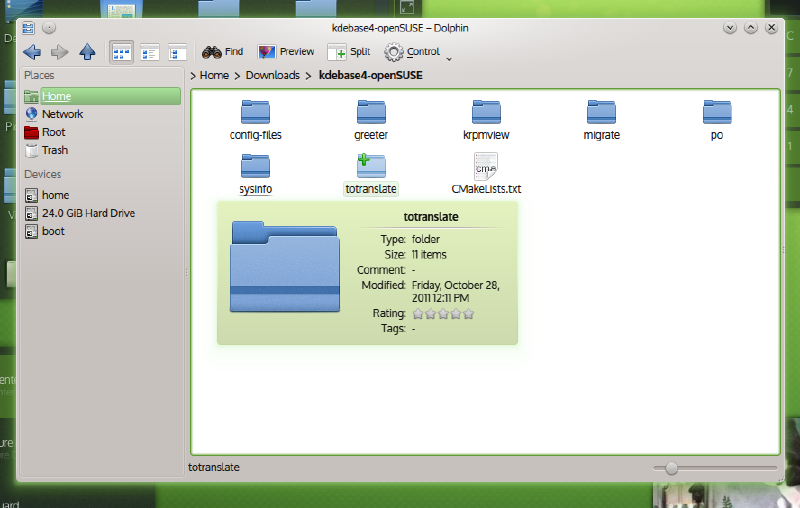 Image of Dolphin with the new theme